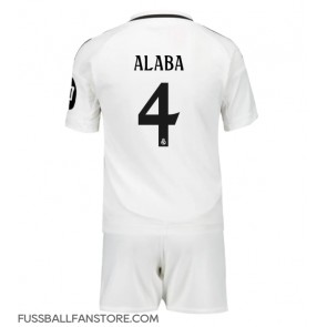 Real Madrid David Alaba #4 Replik Heimtrikot Kinder 2024-25 Kurzarm (+ Kurze Hosen)